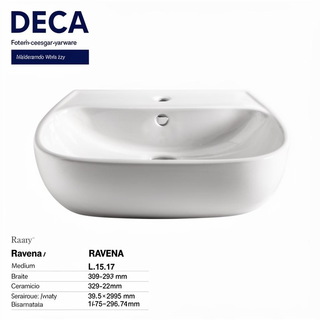 Lavatório medio ref ravena/izy deca COMPLEMENTO - 395X295MM BRANCO COD L.15.17 /COMPLEMENTO - 395X295MM BRANCO COD L.15.17 / 395X295MM BRANCO COD L.15.17